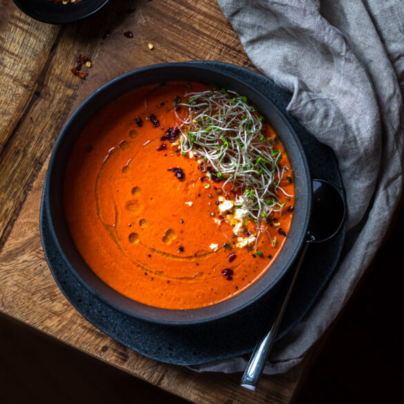 5-minute roasted pepper soup